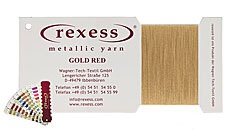 round metallic yarn GOLD RED