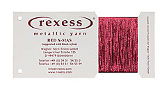 Metallic yarn RED X-MAS with black Nylon